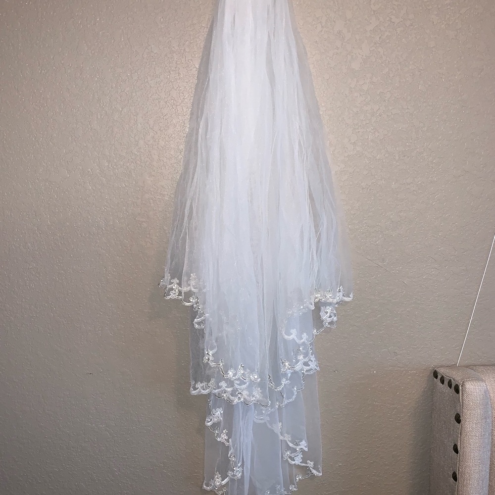 Bridal veil swarovski crystals